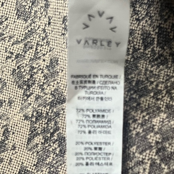 Varley Brown Bodycon Snakeskin Print Long Sleeve Active Yoga Run Top Size M - Picture 5 of 9